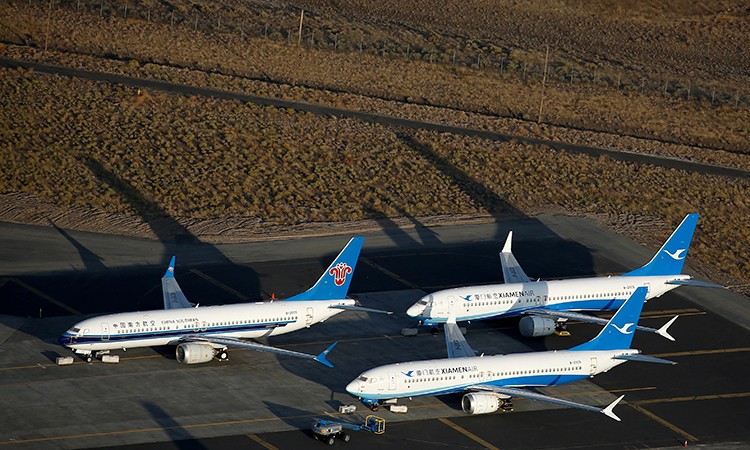 3 máy bay 737 Max dừng bay tại cơ sở của Boeing ở Washing hồi tháng 9. Ảnh:Reuters