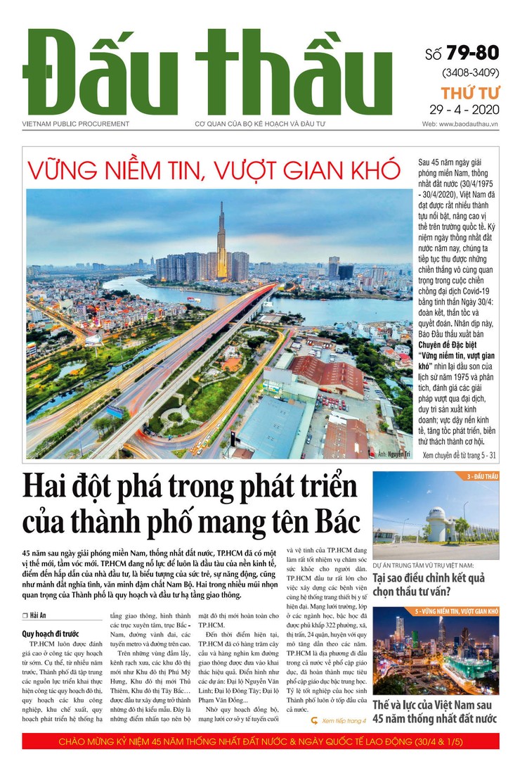 Báo Đấu thầu số 79&80 ra ngày 29/4/2020