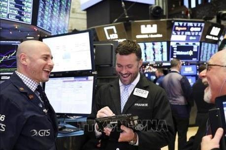 Chứng khoán Mỹ: Chỉ số Nasdaq lập kỷ lục mới nhờ số liệu kinh tế khả quan. Ảnh: TTXVN/AFP