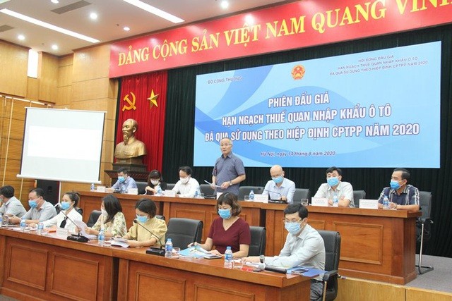 Phiên đấu giá hạn ngạch thuế quan nhập khẩu ô tô đã qua sử dụng theo Hiệp định CPTPP năm 2020