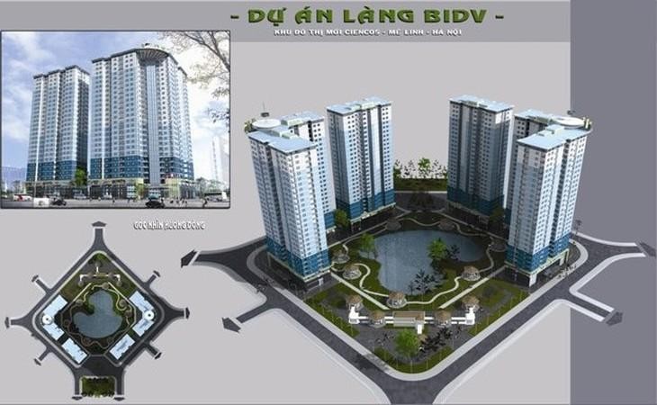 Phối cảnh Dự án Làng BIDV