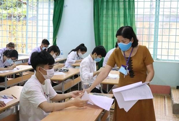 Thí sinh dự tốt nghiệp trung học phổ thông. Ảnh: TTXVN