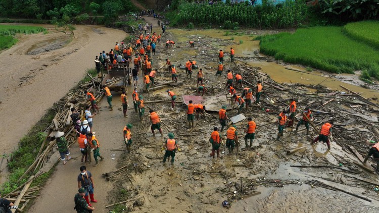 Hiện trường vụ lũ quét tại thôn Làng Nủ, xã Phúc Khánh, huyện Bảo Yên, tỉnh Lào Cai