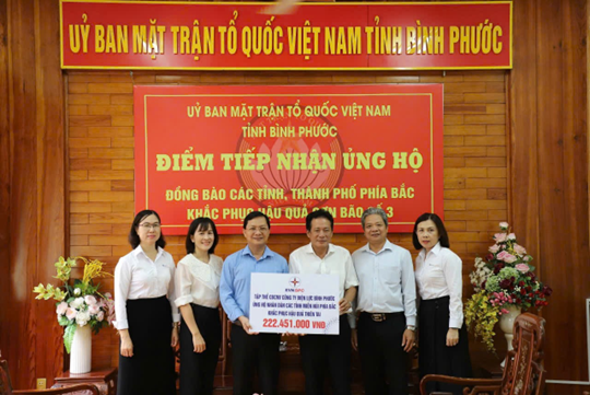 EVNSPC vận động được gần 14 tỷ đồng hỗ trợ các tỉnh miền Bắc bị thiệt hại do bão số 3