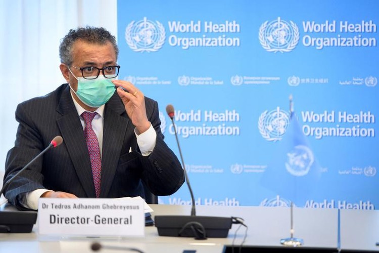 Tổng giám đốc WHO Tedros Adhanom Ghebreyesus tại một cuộc họp ở Geneva, Thuỵ Sỹ, tháng 5/2021 - Ảnh: Reuters.