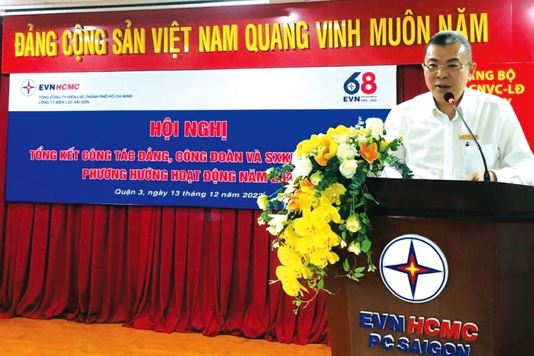 Ông Nguyễn Văn Thanh - Phó Bí thư Đảng ủy, Tổng giám đốc EVNHCMC phát biểu chỉ đạo tại Hội nghị