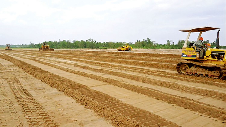 Tỉnh An Giang đã bố trí cho Dự án thành phần 1 thuộc cao tốc Châu Đốc - Cần Thơ - Sóc Trăng 9,321 triệu m3 cát san lấp