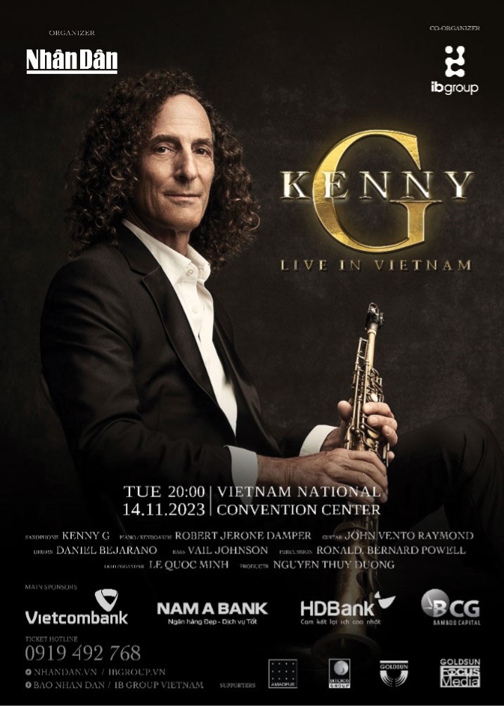 Nghệ sĩ saxophone Kenny G sẽ biểu diễn tại Việt Nam vào ngày 14/11