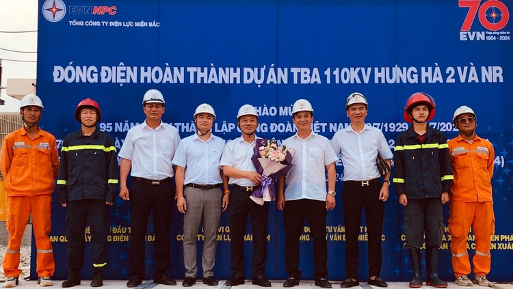 Đóng điện hoàn thành Dự án Trạm biến áp Hưng Hà 2 và nhánh rẽ (Gói thầu số 07)