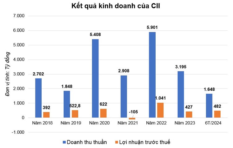 Nguồn: Báo cáo tài chính đã kiểm toán của CII