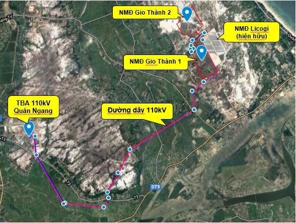 Địa điểm đầu tư xây dựng nhà máy điện mặt trời tại Quảng Trị (ảnh: PECC2)