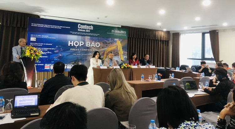 Quảng cảnh buổi họp báo thông tin về Contech Vietnam2023