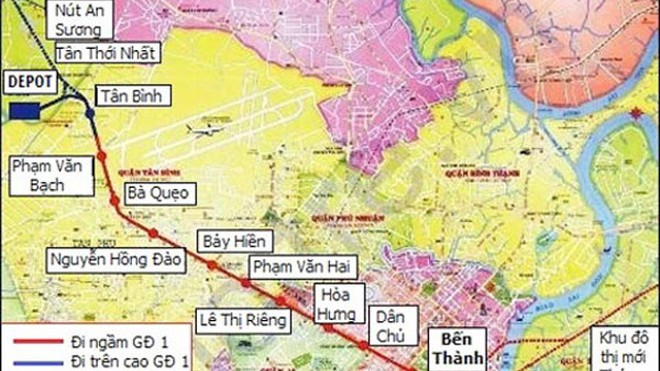 TP.HCM: Sắp mời thầu 3 gói lớn thuộc Tuyến metro số 2