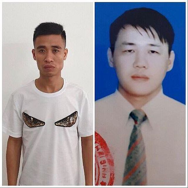 Hai đối tượng bị bắt về hành vi cho vay nặng lãi là Hoàng Duy Thảo và Nguyễn Văn Mạnh (bìa trái).