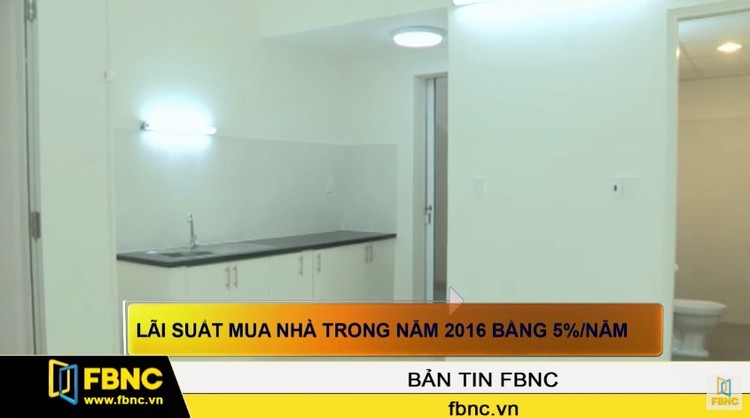 Lãi suất mua nhà trong năm 2016 bằng 5%/ năm