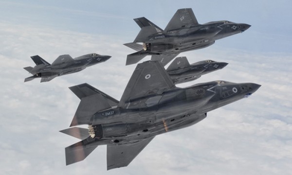 Một phi đội tiêm kích F-35B của Thủy quân lục chiến Mỹ. Ảnh : US Marine Corps