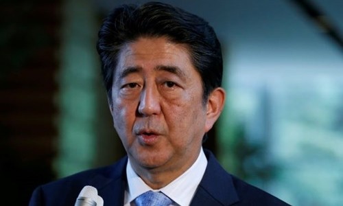 Thủ tướng Nhật Bản Shinzo Abe. Ảnh:Reuters