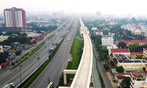 Hệ thống metro trên cao của TP HCM đã thành hình