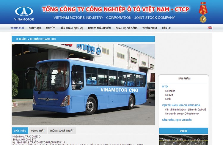 Năm 2017, Vinamotor đặt chỉ tiêu kinh doanh giảm mạnh so với năm 2016