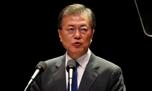 Tổng thống Hàn Quốc Moon Jae-in. Ảnh:Reuters.