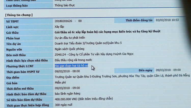 Bên mời thầu phải chịu trách nhiệm về tính chính xác của thông tin khi dùng chứng thư số để cung cấp lên Hệ thống mạng đấu thầu quốc gia. Ảnh: Lê Tiên