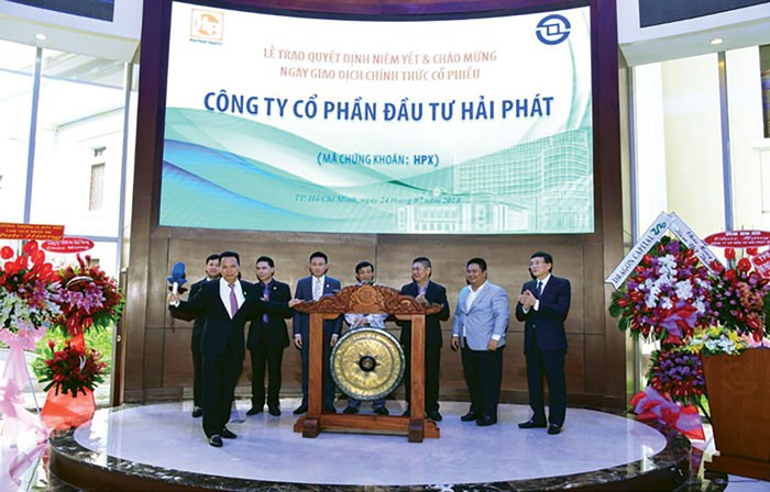 Ngày 24/07/2018, 150.000.000 cổ phiếu của Công ty CP Đầu tư Hải Phát chính thức được niêm yết trên HOSE. Ảnh: st