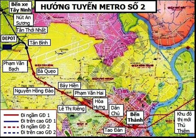 Gói thầu CP3a và Gói thầu CP3b thuộc Dự án Tuyến metro số 2 (TP.HCM) tiếp tục lùi thời gian đóng, mở thầu đến ngày 30/11/2018