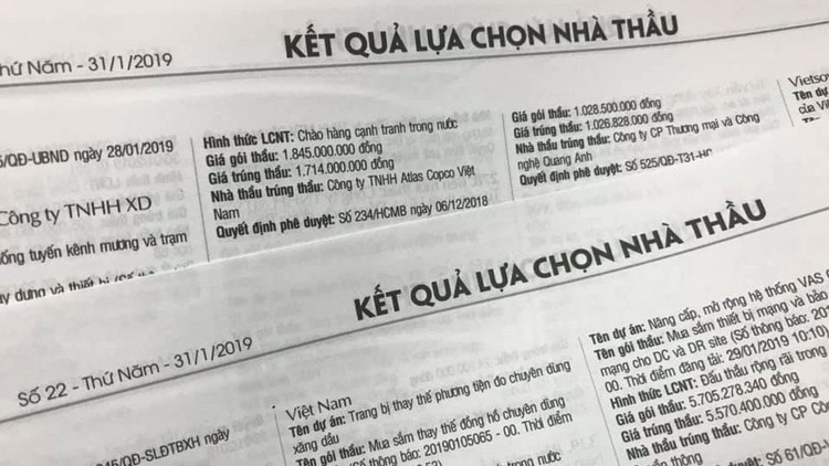 Tại 2 dự án, Thanh tra Sở KH&ĐT Hà Nội phát hiện không đăng tải kết quả lựa chọn nhà thầu gói thầu xây lắp theo quy định. Ảnh: Nhã Chi