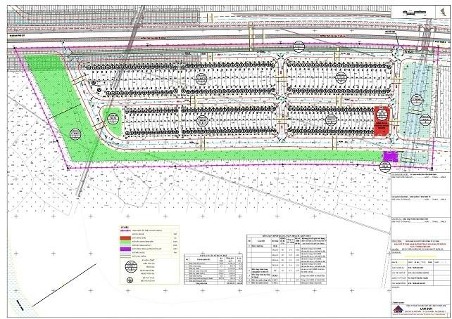 Quy hoạch chi tiết tỷ lệ 1/500 của khu đất thực hiện dự án. Ảnh: Trung tâm Xúc tiến Đầu tư tỉnh Bình Định