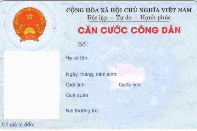 Thẻ căn cước công dân. Ảnh: Bộ Công an.