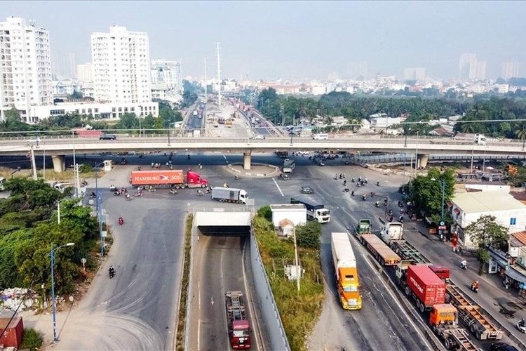 Toàn bộ các công trình nút giao Mỹ Thủy khi hoàn thành sẽ giúp giảm kẹt xe, tăng khả năng chuyên chở ở khu vực cảng Cát Lái