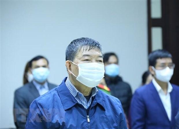 Bị cáo Nguyễn Quốc Anh, cựu Giám đốc Bệnh viện Bạch Mai tại phiên tòa. Ảnh: TTXVN