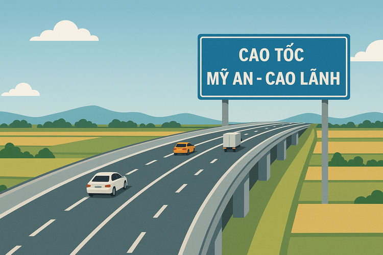 Ban Quản lý dự án Mỹ Thuận (Bộ Xây dựng) đang tổ chức lựa chọn nhà thầu thực hiện Gói thầu 07 Thi công xây dựng đường cao tốc Mỹ An - Cao Lãnh. Ảnh: TL