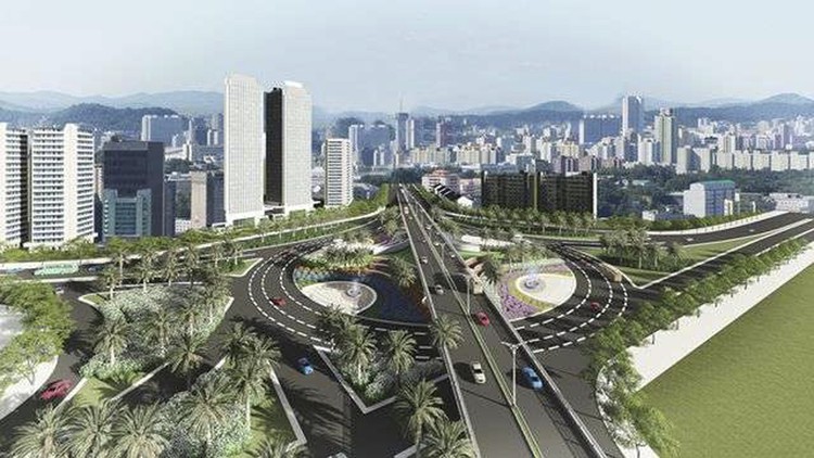Vòng xoay nút giao Nguyễn Xiển - Xa La