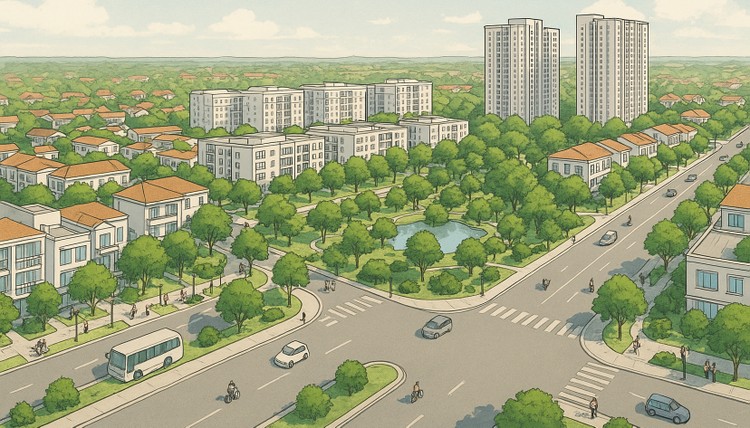 Gần 1.350 tỷ đồng đầu tư Dự án Khu đô thị Đông Bắc 2 tại xã Độc Lập. Ảnh: TL