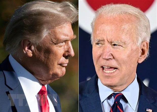 Tổng thống Mỹ Donald Trump (trái) và ông Joe Biden. (Ảnh: AFP/ TTXVN)