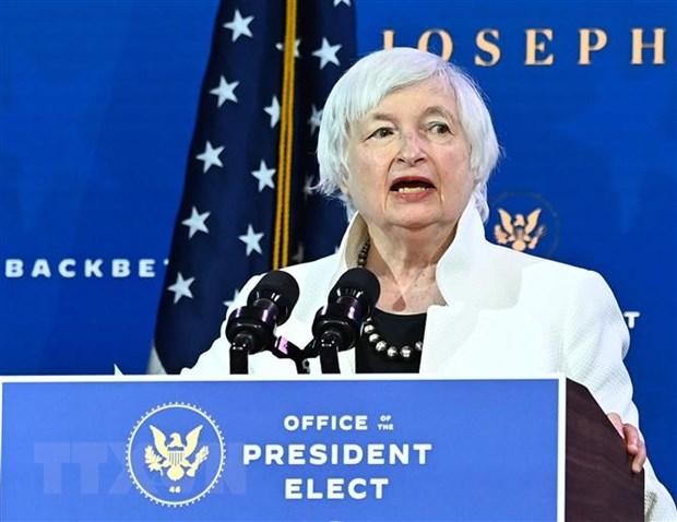 Bà Janet Yellen phát biểu tại Wilmington, Delaware, Mỹ.( Ảnh: AFP/TTXVN)