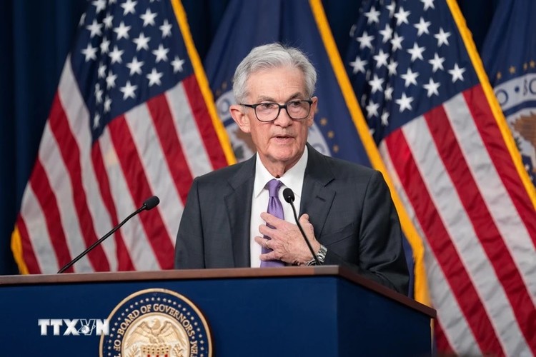 Chủ tịch Cục Dự trữ Liên bang Mỹ (FED) Jerome Powell. (Ảnh: THX/TTXVN)