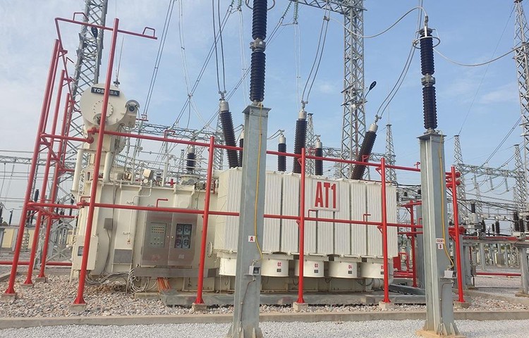 Công trình Trạm biến áp 220kV Yên Hưng và đấu nối đã đóng điện thành công (ảnh: XT)